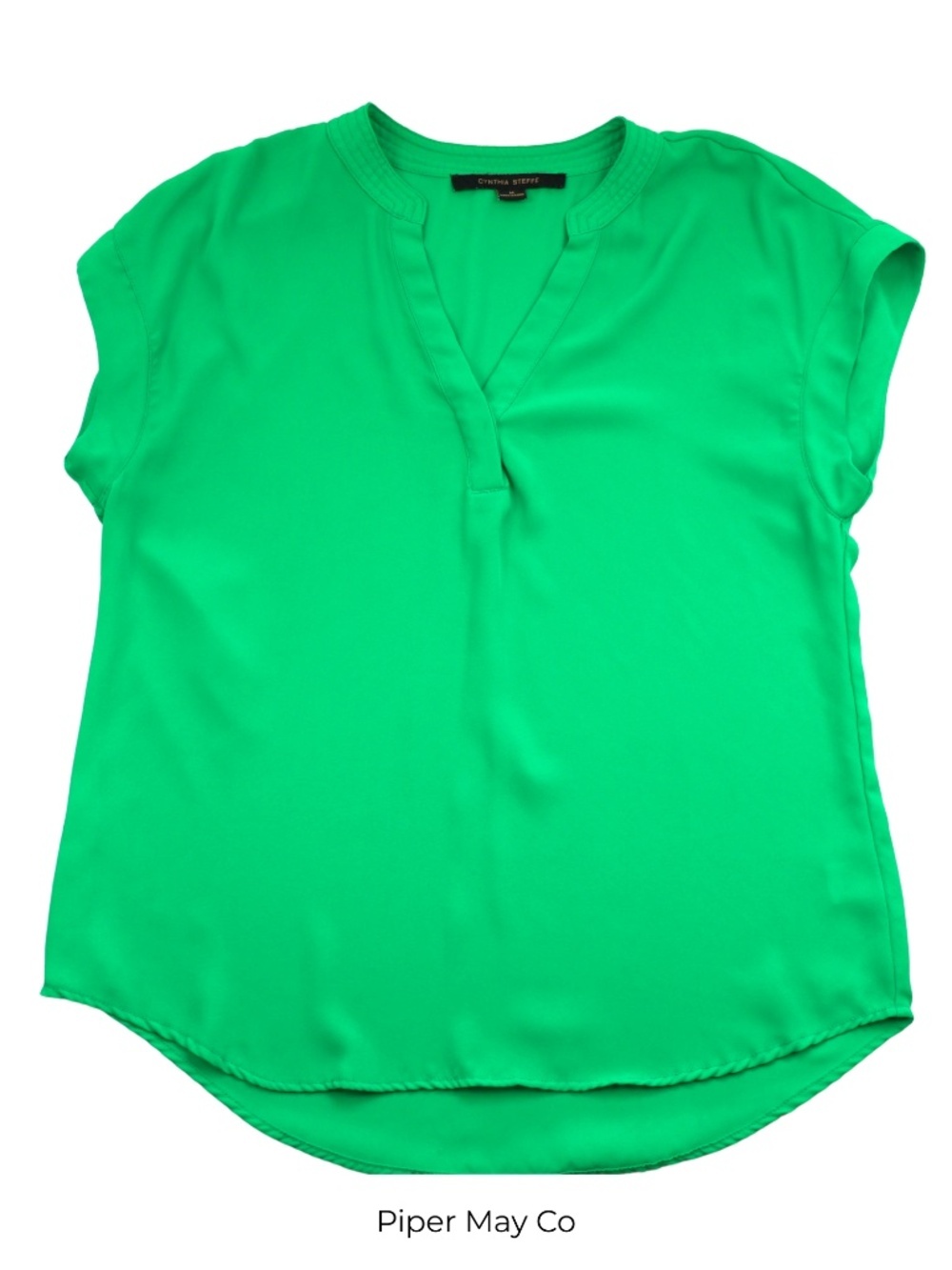 Cynthia Steffe Bright Green Blouse | Chic Statement Top Size M